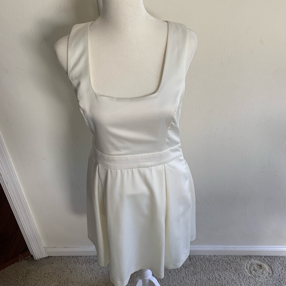 White Satin Cocktail Dress